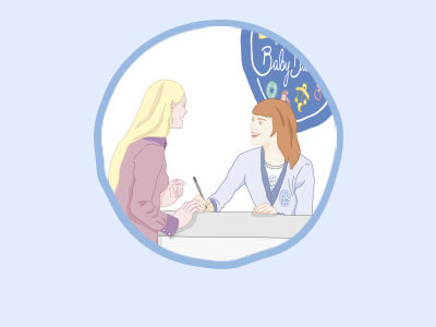 illustrazione reception baby bubble